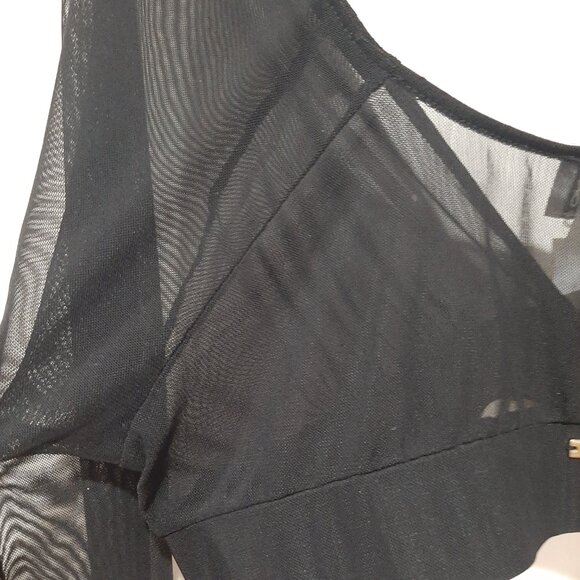 Joseph Ribkoff black shadow sheer cover up blouse - Picture 11 of 11